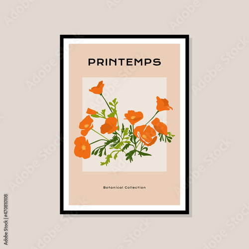 Botanical illustration wall print poster 