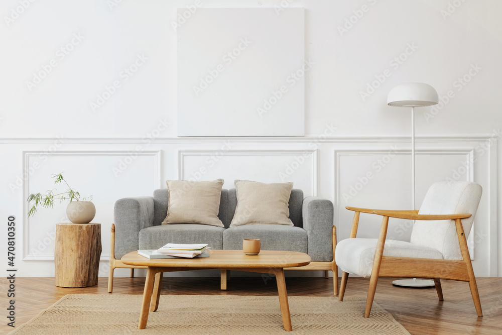 Living room in Scandinavian interior design Living room in Scandinavian interior design