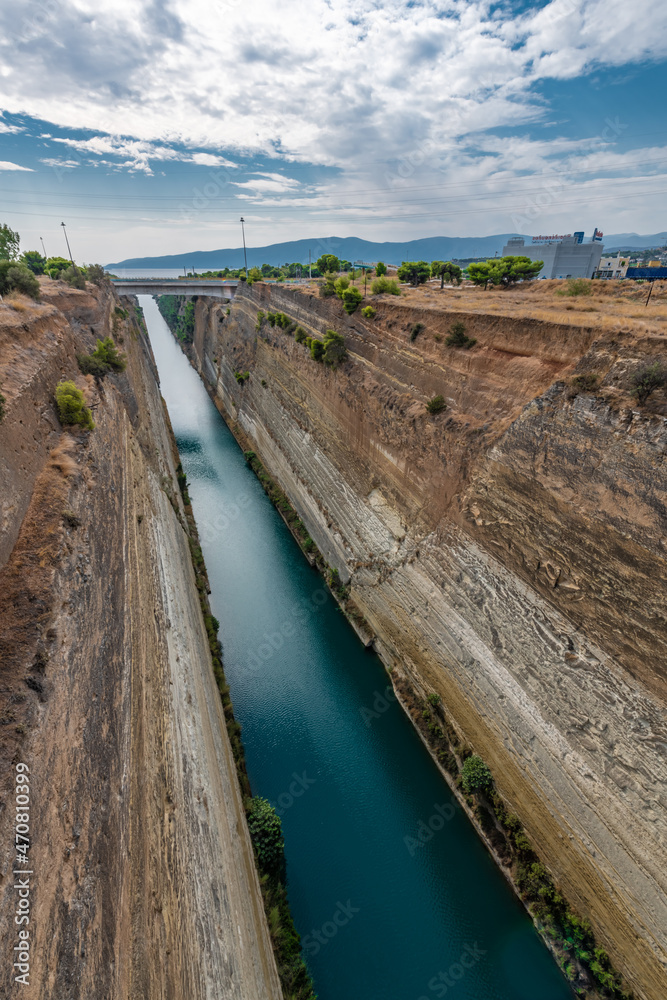The dark waters of the Corinth Canal