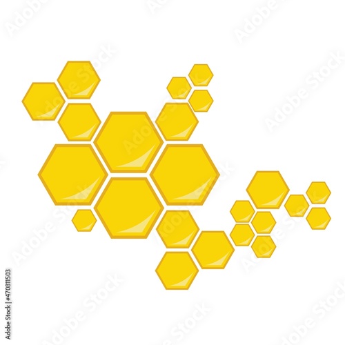 honey comb background vector design