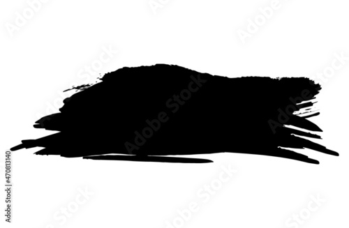 黒色のインクの筆跡の素材