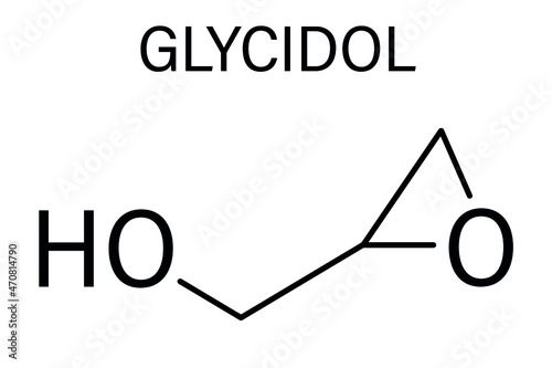 Glycidol molecule. Skeletal chemical formula	
 photo