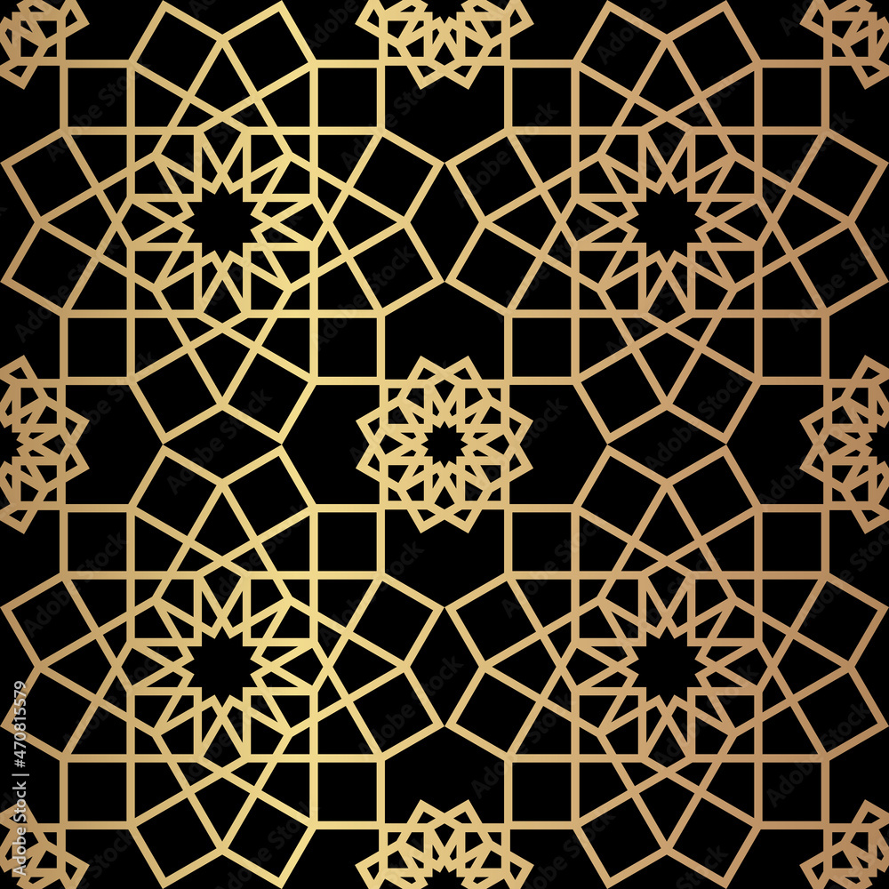 Seamless pattern. Vintage decorative elements knitting or spirograph, abstract background. Islamic, Arabic, Indian, ottoman motifs. Perfect for printing on fabric or paper.
