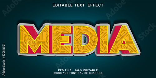 text effect editable media