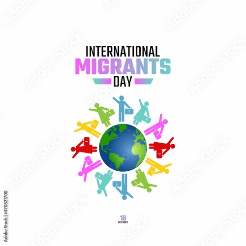 vector graphic of international migrants day good for international migrants day celebration. flat design. flyer design.flat illustration.