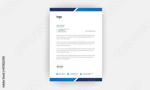 Business style letterhead template design