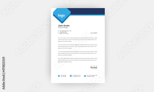 Business style letterhead template design