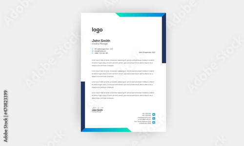Business style letterhead template design