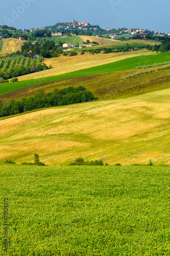 Rural landscape near Ostra Vetere and Cingoli, Marche, Italy