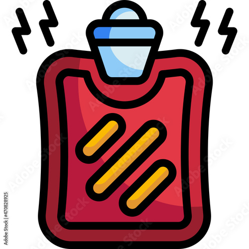 hot water bottle line icon
