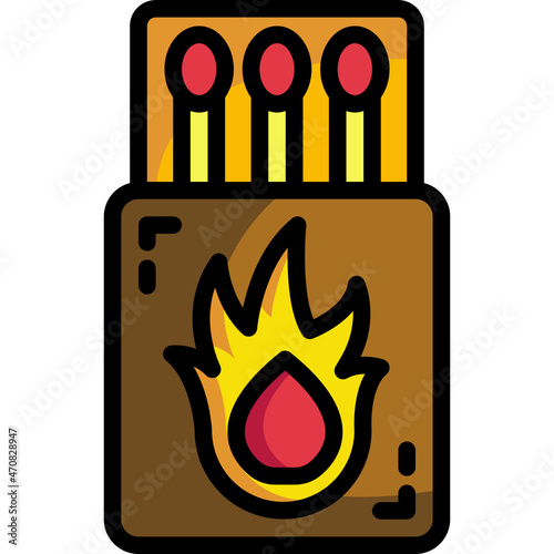 matches line icon