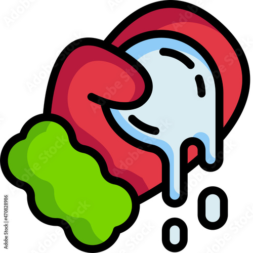 snowball line icon