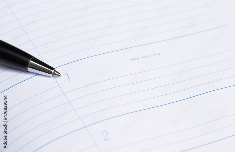 Pen with text New year , Concept holidays Pen with text New year , Concept holidays