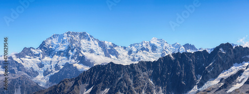 View top of Mount Cook at south island of New Zealand.