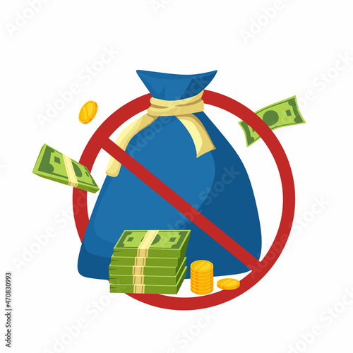 Fight against corruption. Vector cartoon illustration.