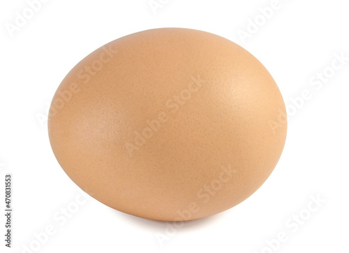 Chicken egg isolated on white background.