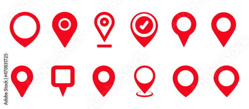 Map pin icon. location pin place marker. Location icon. Map marker pointer icon set. GPS location symbol collection.  Modern map markers. Vector icon isolated on transparent background.