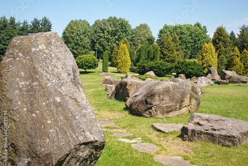 Park with many stones, Mosedis, Lithuania.