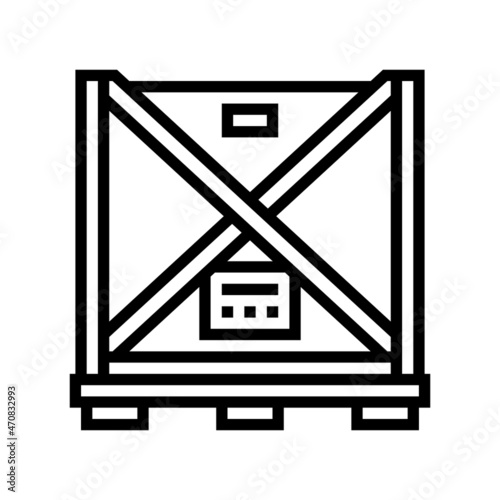 oversize parcel package line icon vector. oversize parcel package sign. isolated contour symbol black illustration
