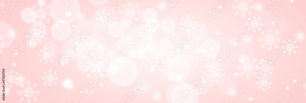 Pink pastel abstract background. white bokeh snowflakes blurred beautiful shiny lights. use for Merry Christmas, happy new year wallpaper backdrop and your product. Pink pastel abstract background. white bokeh snowflakes blurred beautiful shiny lights. use for Merry Christmas, happy new year wallpaper backdrop and your product.