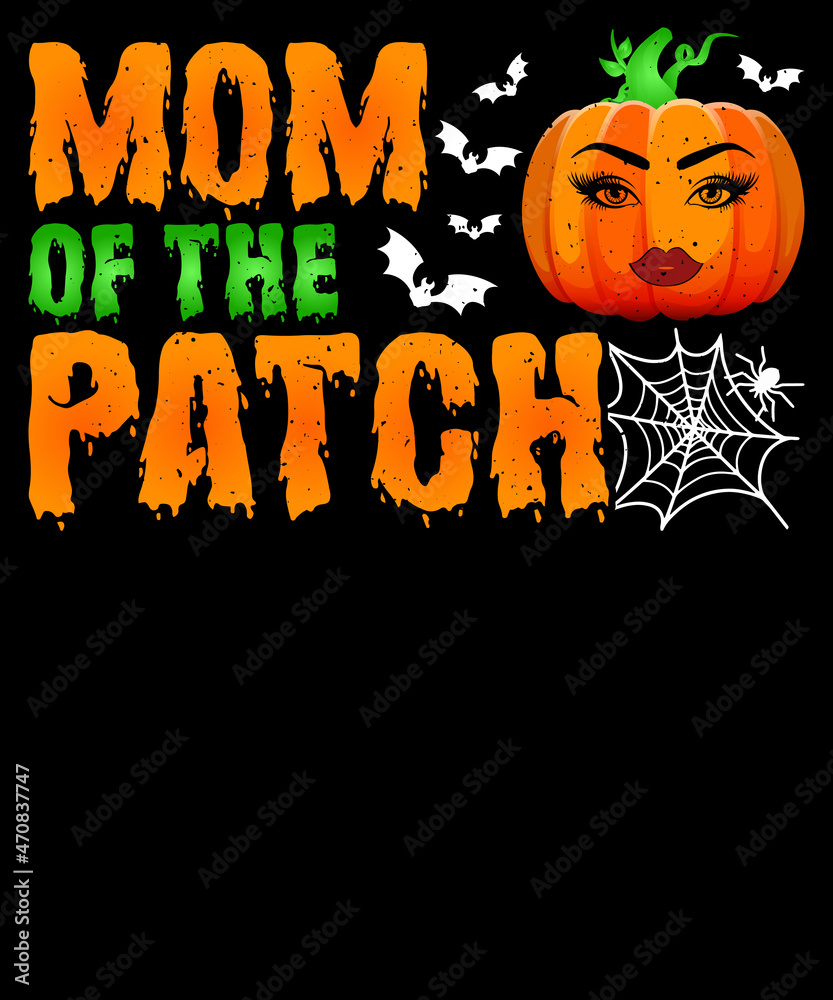 Halloween T-shirt Design for Mothers - Mom of the patch