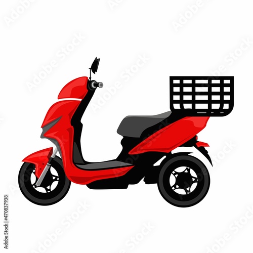 Vector illustration delivery scooter
