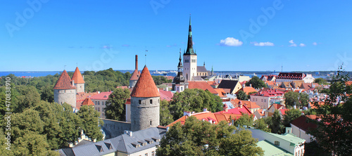 Old town of Tallinn (Estonia) from the observation deck