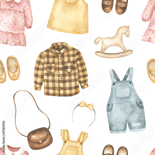 Baby Clothes Seamless Pattern