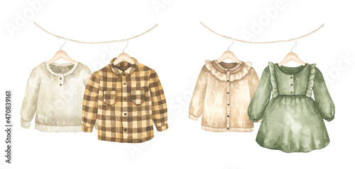 Baby Clothes Illustration Set