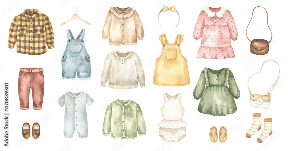 Naklejka premium Baby Clothes Set