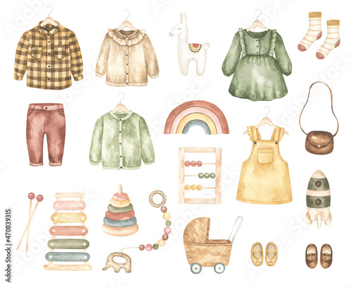 Boho Baby Clothes and Toys Set