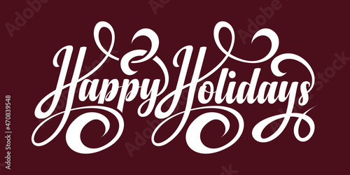 Happy Holidays text
