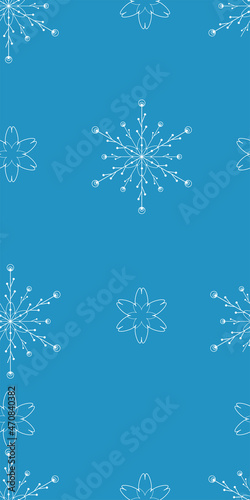 Seamless winter pattern with falling snowflakes. Suitable for textiles, textures, wallpaper, wrapping paper. Children's print