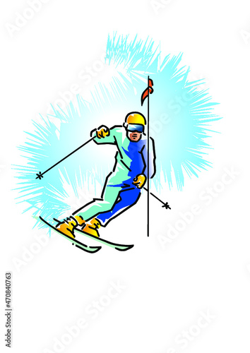 person skiing