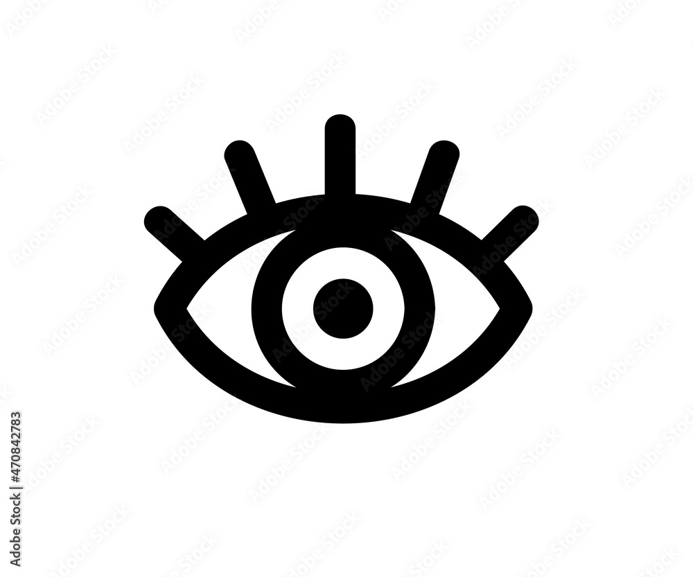 Eyes on a white background. Eye symbol. Vector illustration. Eyes on a white background. Eye symbol. Vector illustration.
