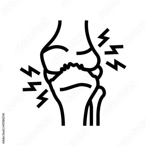 osteoarthritis health problem line icon vector. osteoarthritis health problem sign. isolated contour symbol black illustration