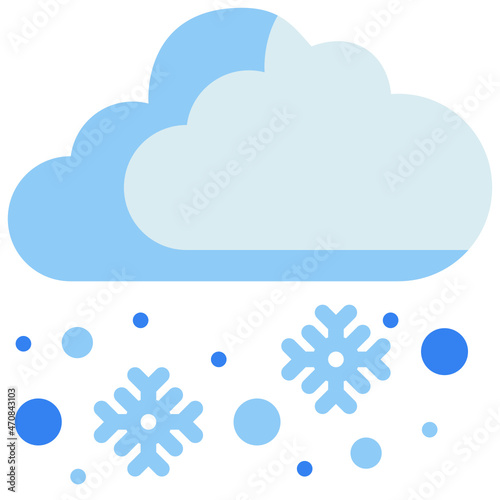 snowy flat icon