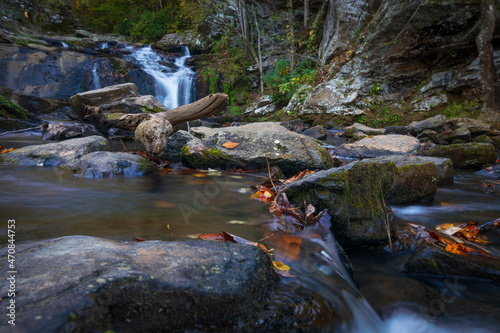 Water flowing from waterfall