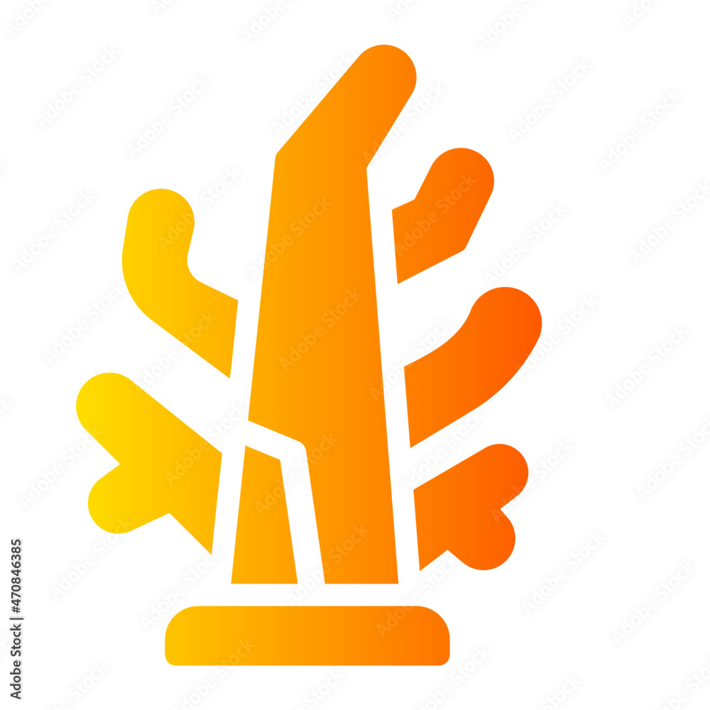 Obraz premium tree gradient icon