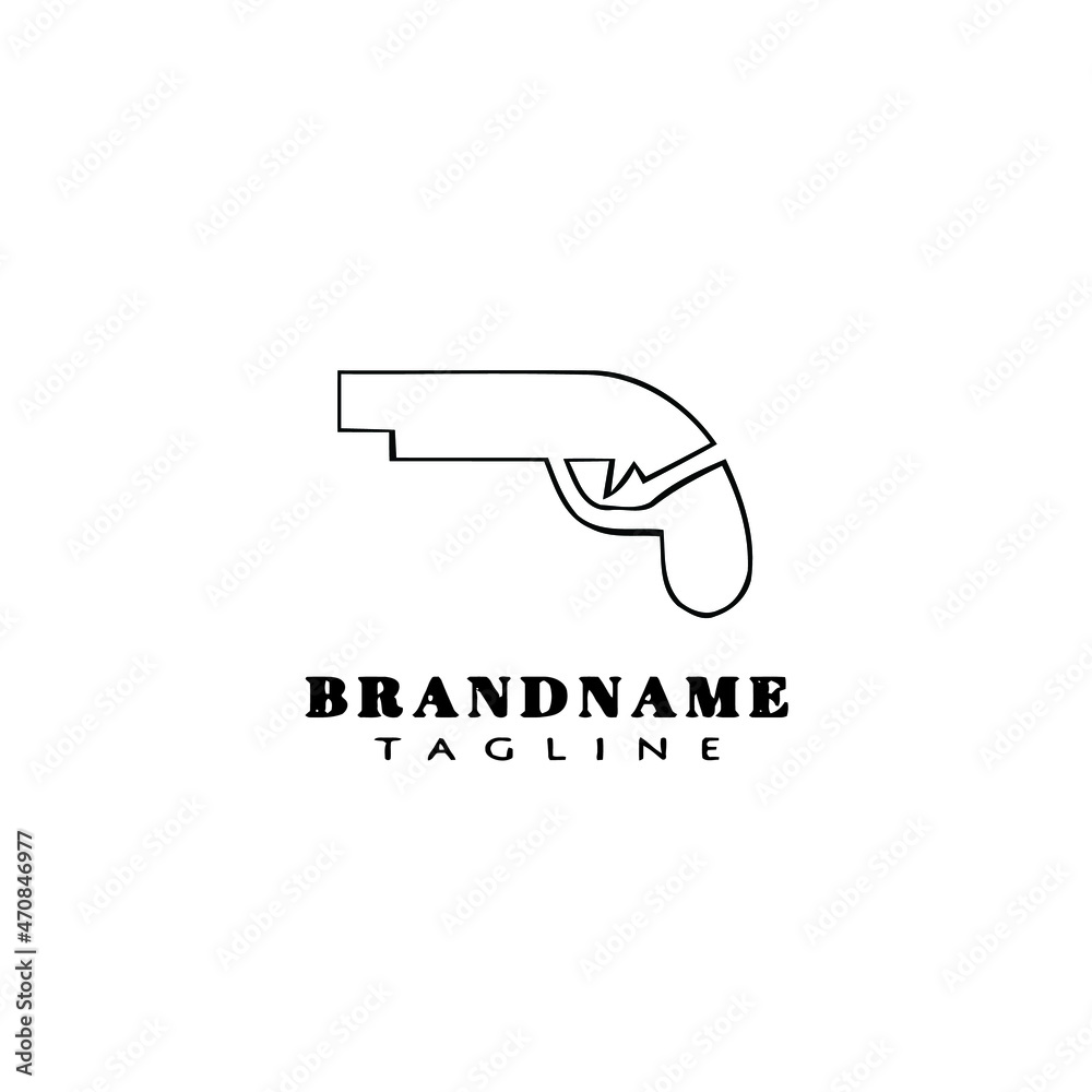 gun design logo cute icon vector illustration gun design logo cute icon vector illustration