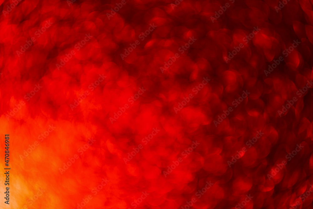 Abstract dark and moody red gradient bokeh light overlay. Color gradient glow. Great backdrop for your design with copy space.