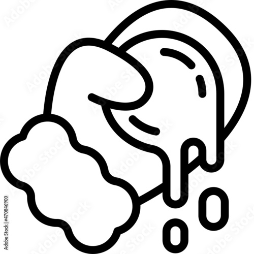 snowball line icon