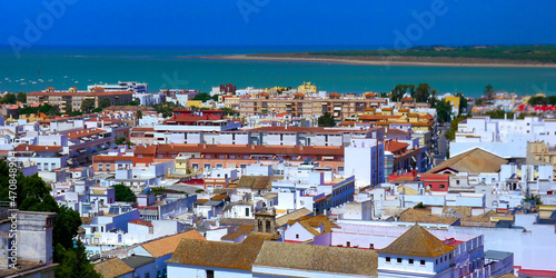Cityscape, Sanlucar de Barrameda, Costa de la Luz, Cádiz, Andalucía, Spain, Europe photo
