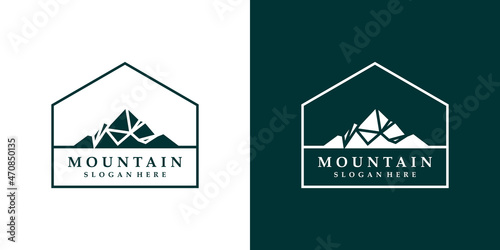 Mountain logo design template ector