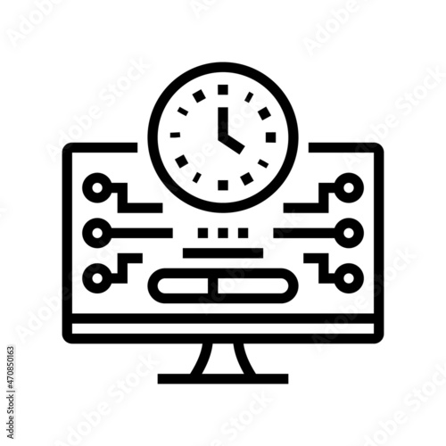 shareware upload line icon vector. shareware upload sign. isolated contour symbol black illustration
