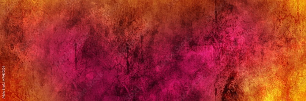 Abstract background painting art with red, orange, and yellow grunge paint brush for December sale poster, banner, website, phone case design.