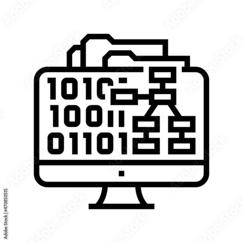 system software line icon vector. system software sign. isolated contour symbol black illustration