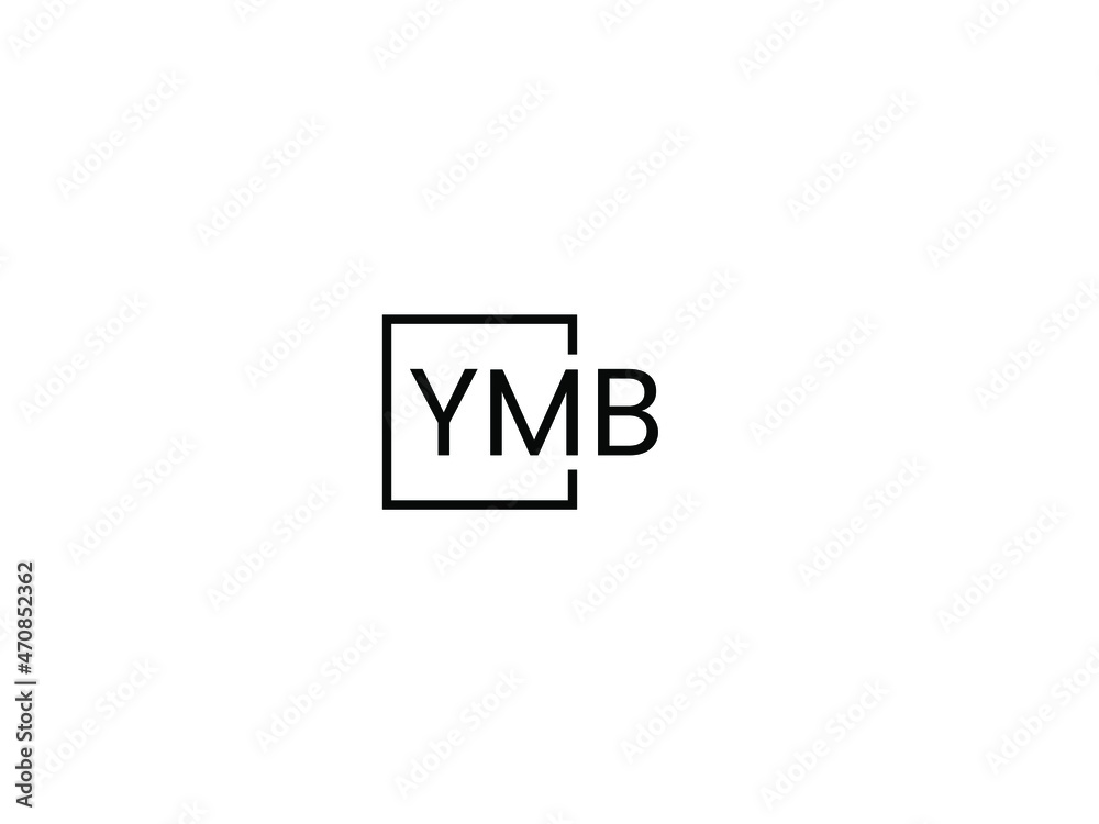 YMB letter initial logo design vector illustration
