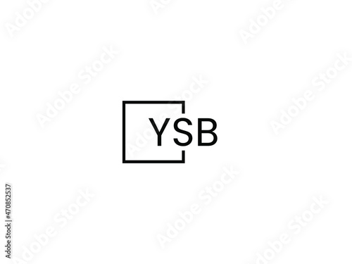 YSB letter initial logo design vector illustration