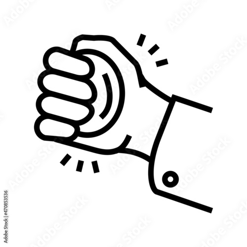 stress balls line icon vector. stress balls sign. isolated contour symbol black illustration